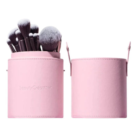 Set De Brochas 24 Piezas Beauty Creations + Estuche Cilindro