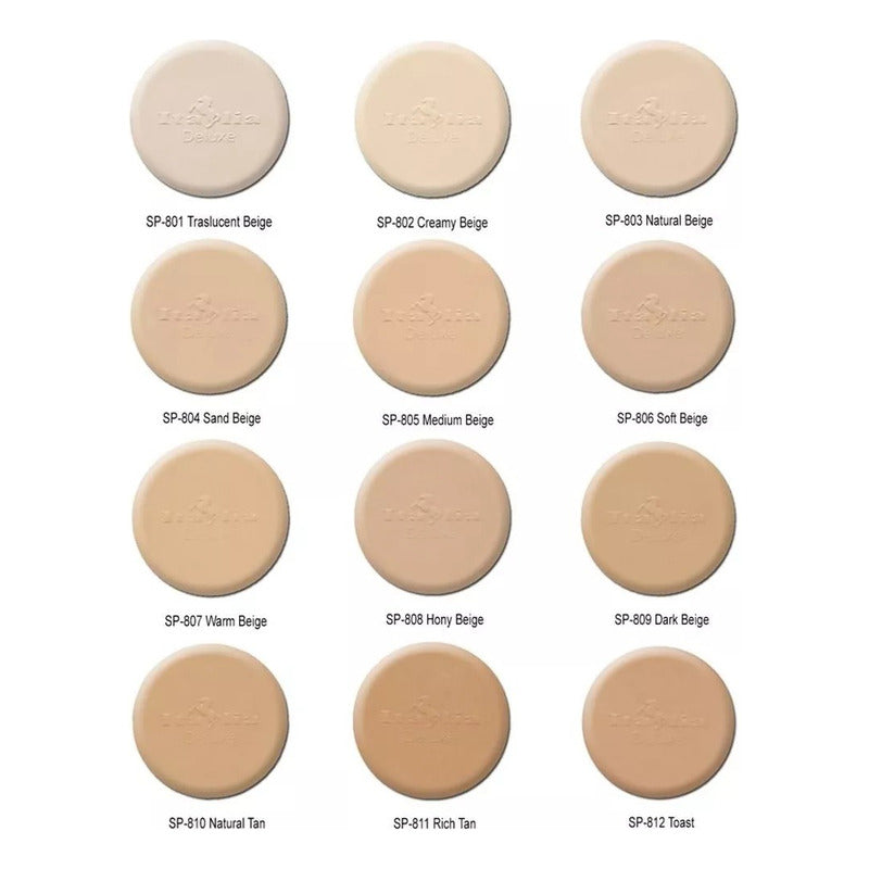 Italia Deluxe Silver Polvo Compacto Natural 1 Pz 12 Tonos