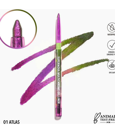 Supernova Multichrome Delineador En Gel Moira 1 Pz 10 Tonos