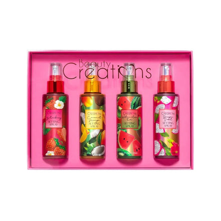 Set Fijador Maquillaje Spray Sellador Beauty Creations 4 Pzs