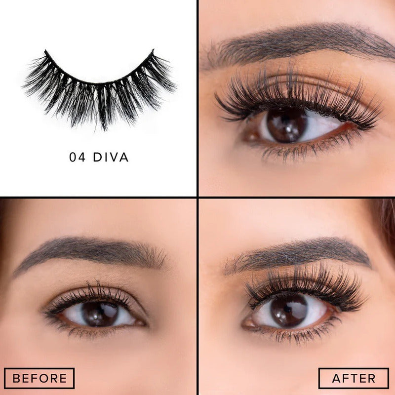 3pack Pestañas Postizas Efecto 3d Lash Out Italia Deluxe